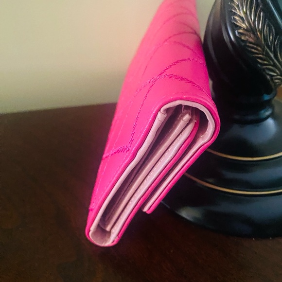 Pink Long Wallet-Vegan Leather - Picture 4 of 7